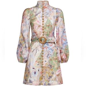 Zimmermann Illustration Belted Mini Dress